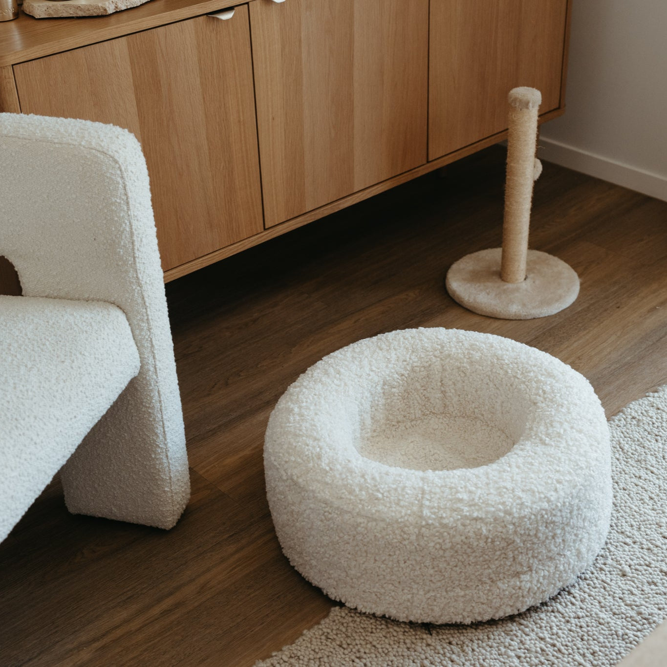 Luxury Bouclé Cat Bed