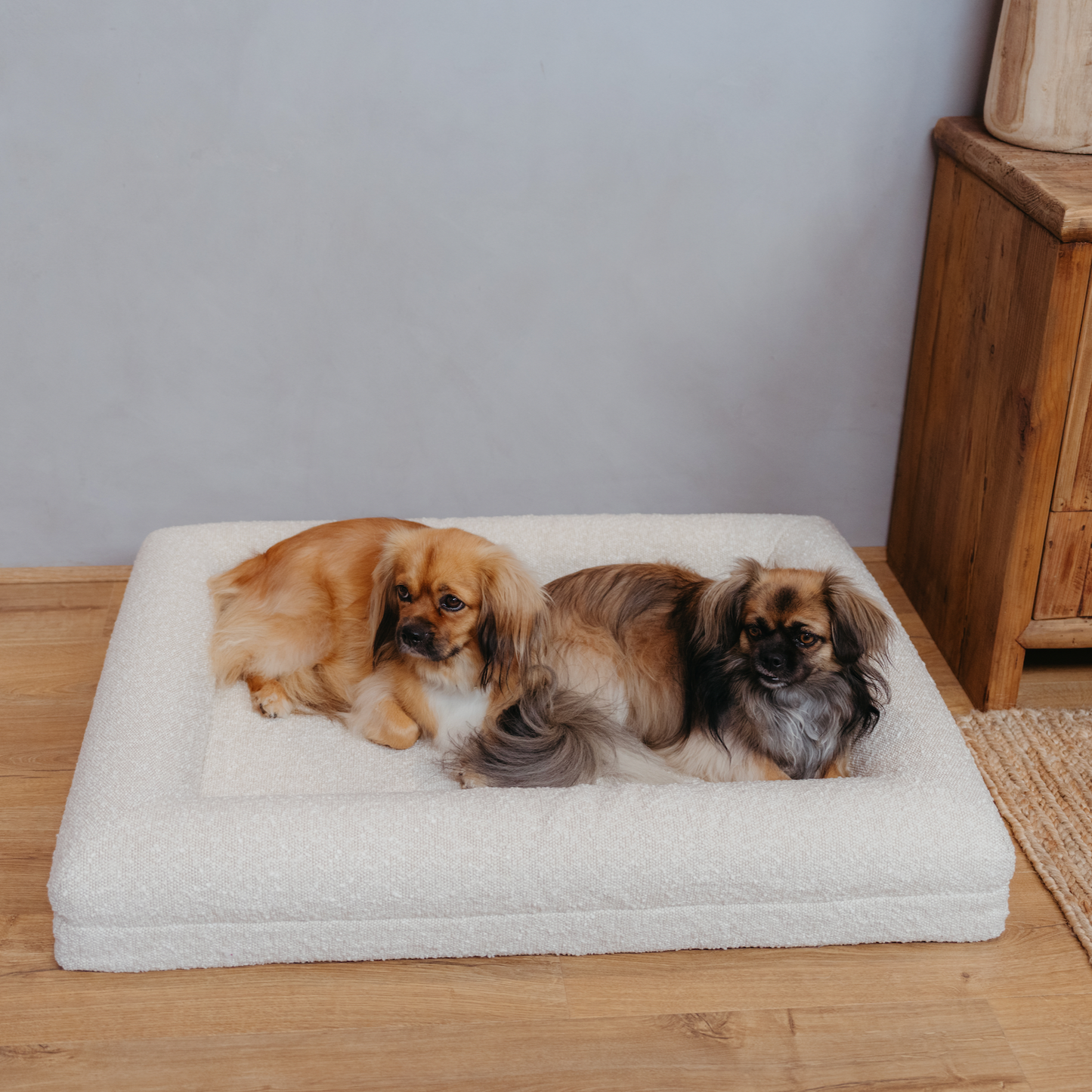 Luxury Large dog boucle medium memory foam nz bed orthopaedic