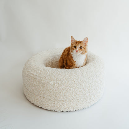 Cat Bed Bouclé Memory Foam